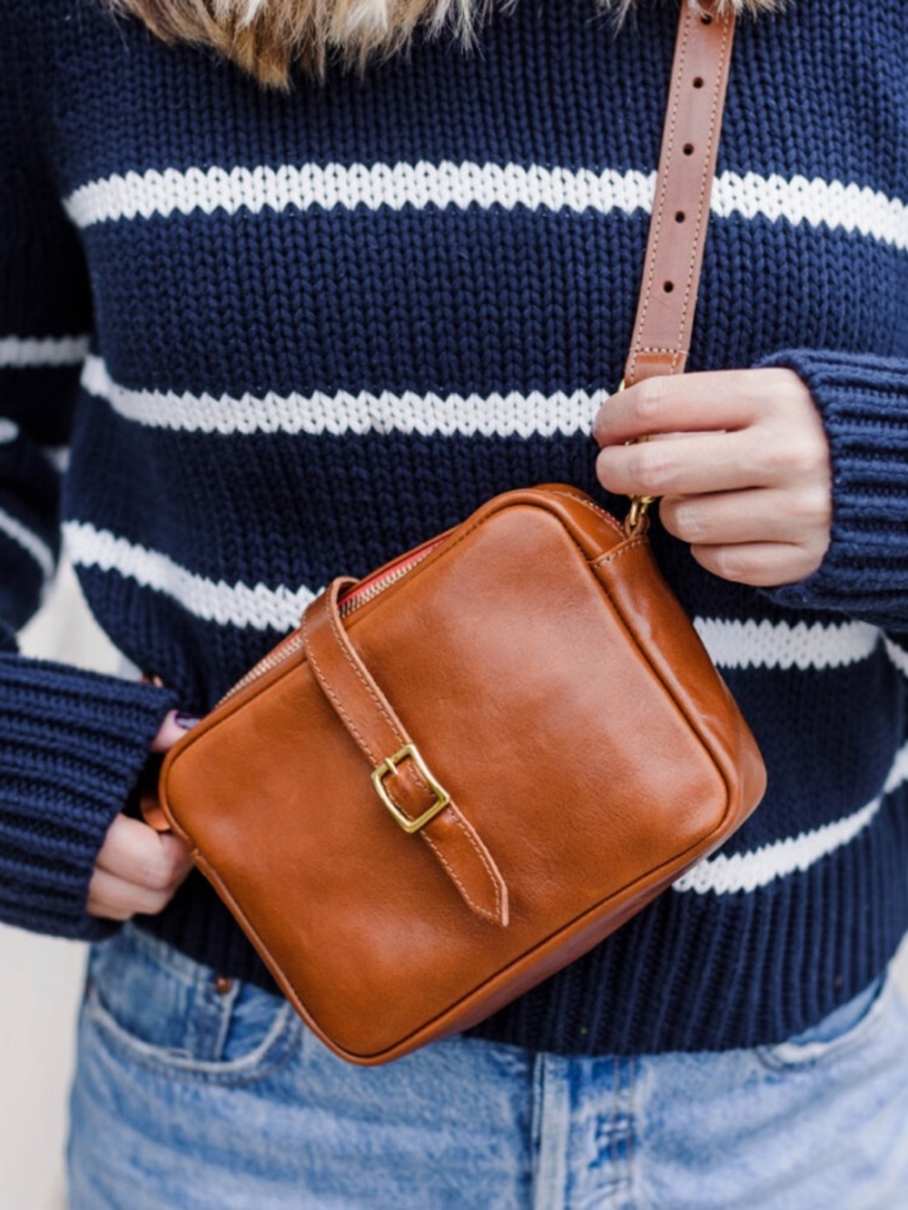 Clare V. Gigi Calfskin Leather Convertible Crossbody Bag